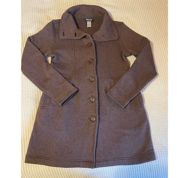 Patagonia Better Sweater Deep Purple Brown Cozy Button Up Peacoat Large - Picture 14 of 15